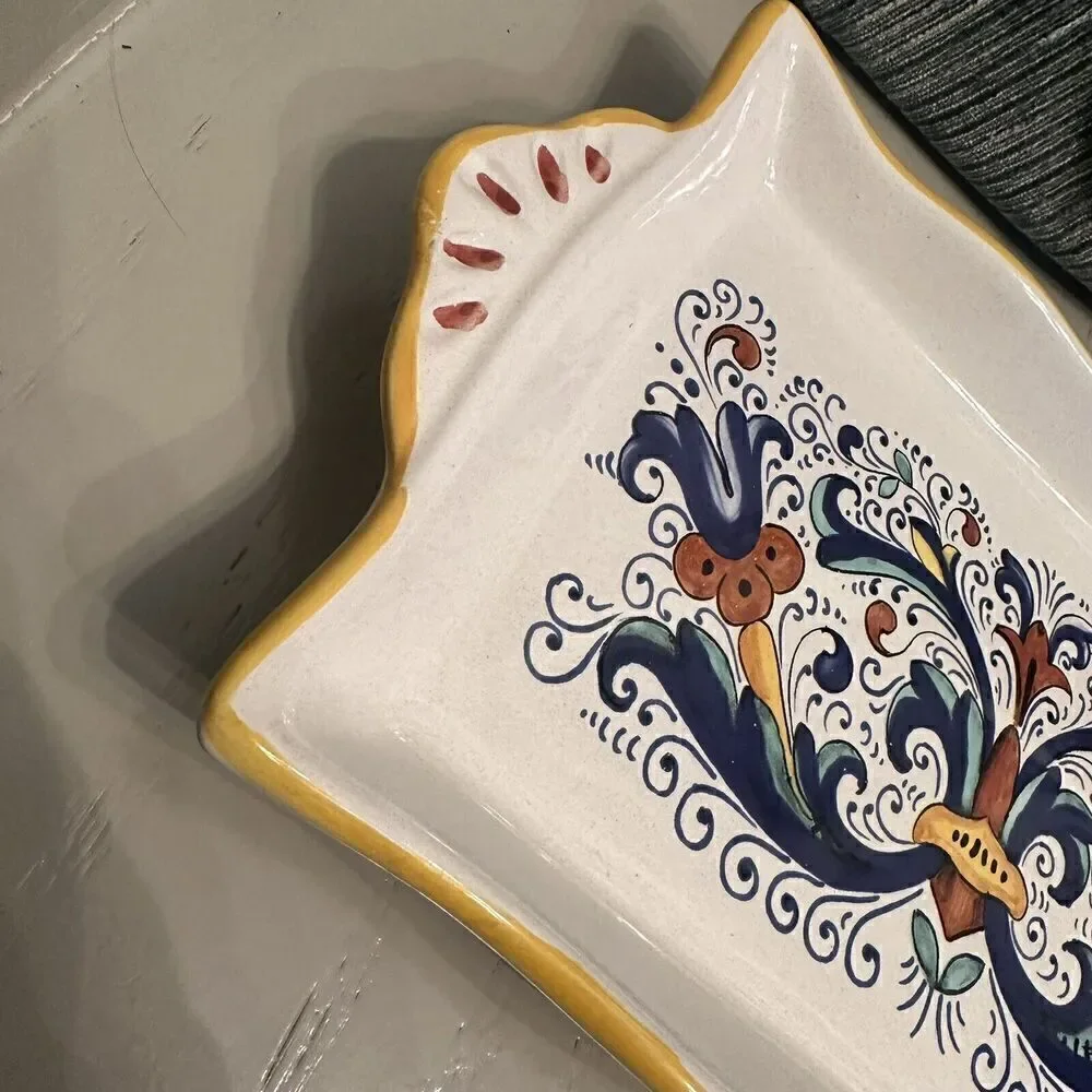Deruta Ceramiche Made In Italy Small 10.5” X 7” Sandwich Platter App Server